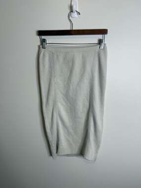 Eileen Fisher Cream Knit Pencil Skirt silk Blend size xs